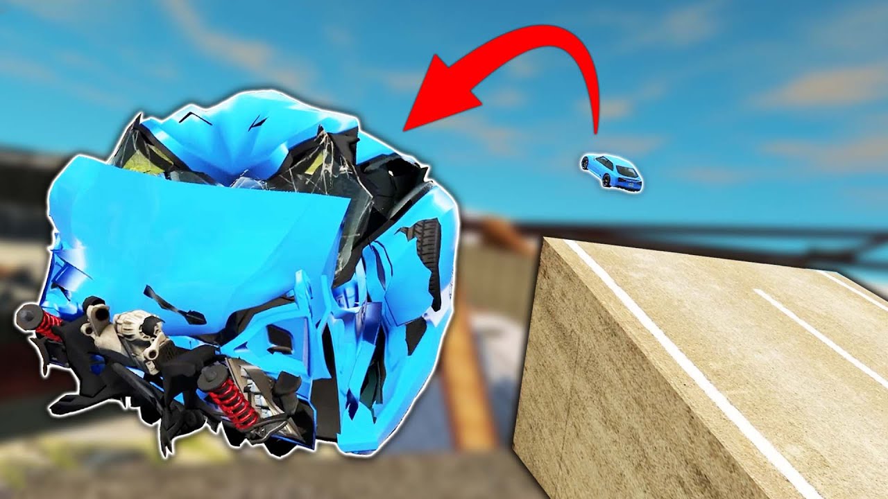 DESTROYING MY CAR ON INSANE RAMPS! (BeamNG Drive)
