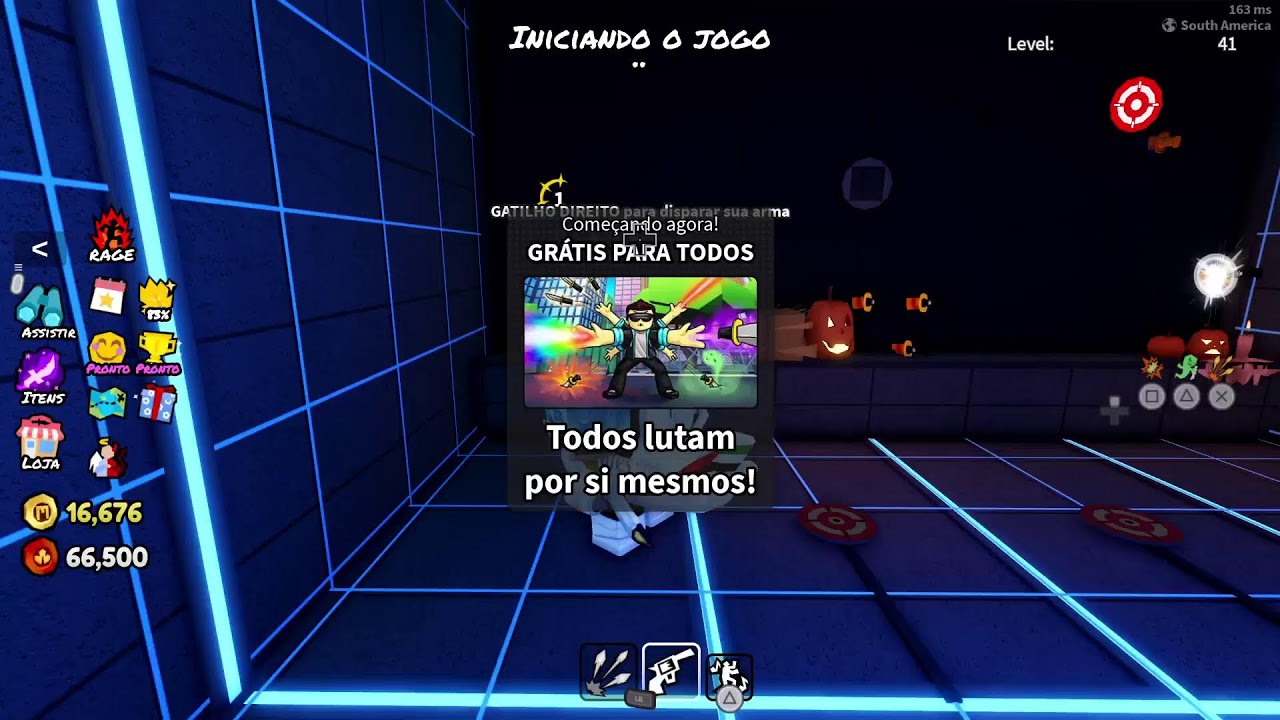 Roblox jogando afiado