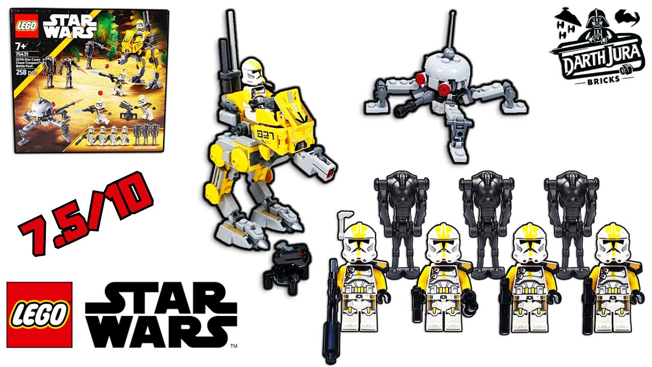 LEGO Star Wars 75431 327th STAR CORPS CLONE TROOPERS BATTLE PACK Speed Build & Visual Review