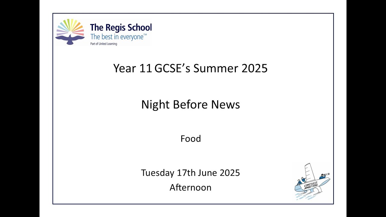 GCSE Food Preparation and Nutrition NBN video