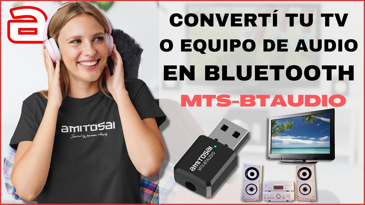 Convert&iacute; cualquier TV o viejo equipo de audio en BLUETOOTH con el MTS-BTAUDIO de AMITOSAI. Explicado