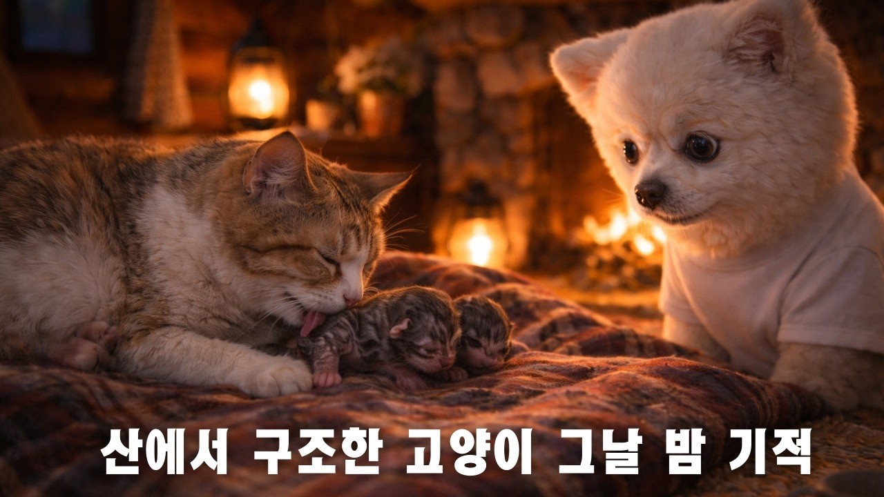 봄 산에서 구조한 임신 고양이… 그날 밤 작은 기적이 태어났습니다/Cute Puppy Moments │ Funny & Heartwarming Dog Videos