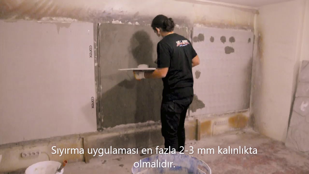 Flex C Ment Duvar Baskı Uygulaması Adım 1 : Yüzey Hazırlama
