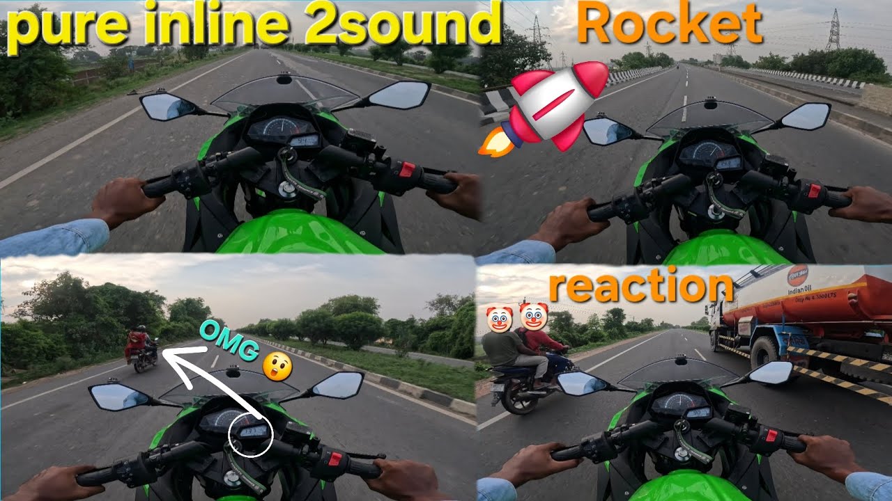 Pure inline 2 sound🤔 kawasaki ninja 🛣300 Poket Roket🚀 and cary🤔🫡 reaction and fly by