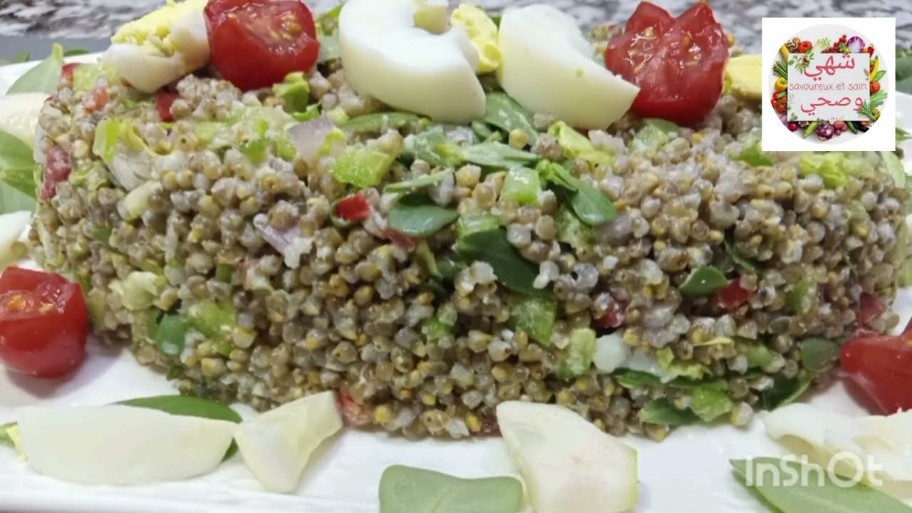 سلطة الصح والقوة للعظام مذاق لا يوصف ،ومنافع لا تعد، سلطة( الدخن)صحية وشهية( ايلان) salade de millet