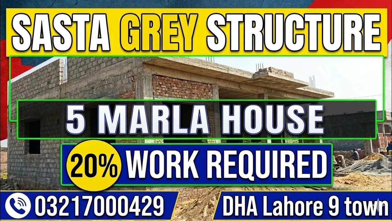 5 Marla grey structure house for sale sasta |03217000429