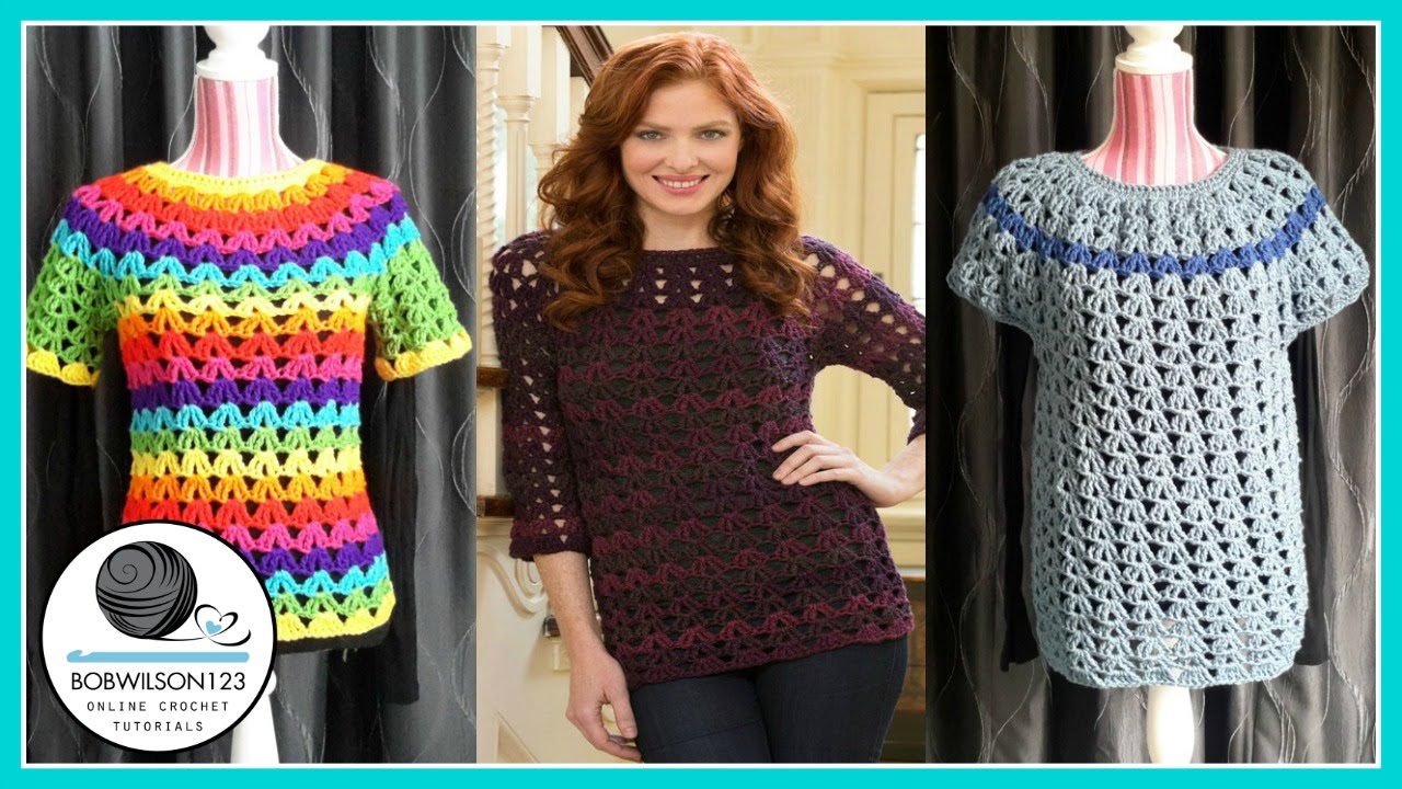 Crochet Tunic Tutorial Part 1/3 1XL/2XL/3XL