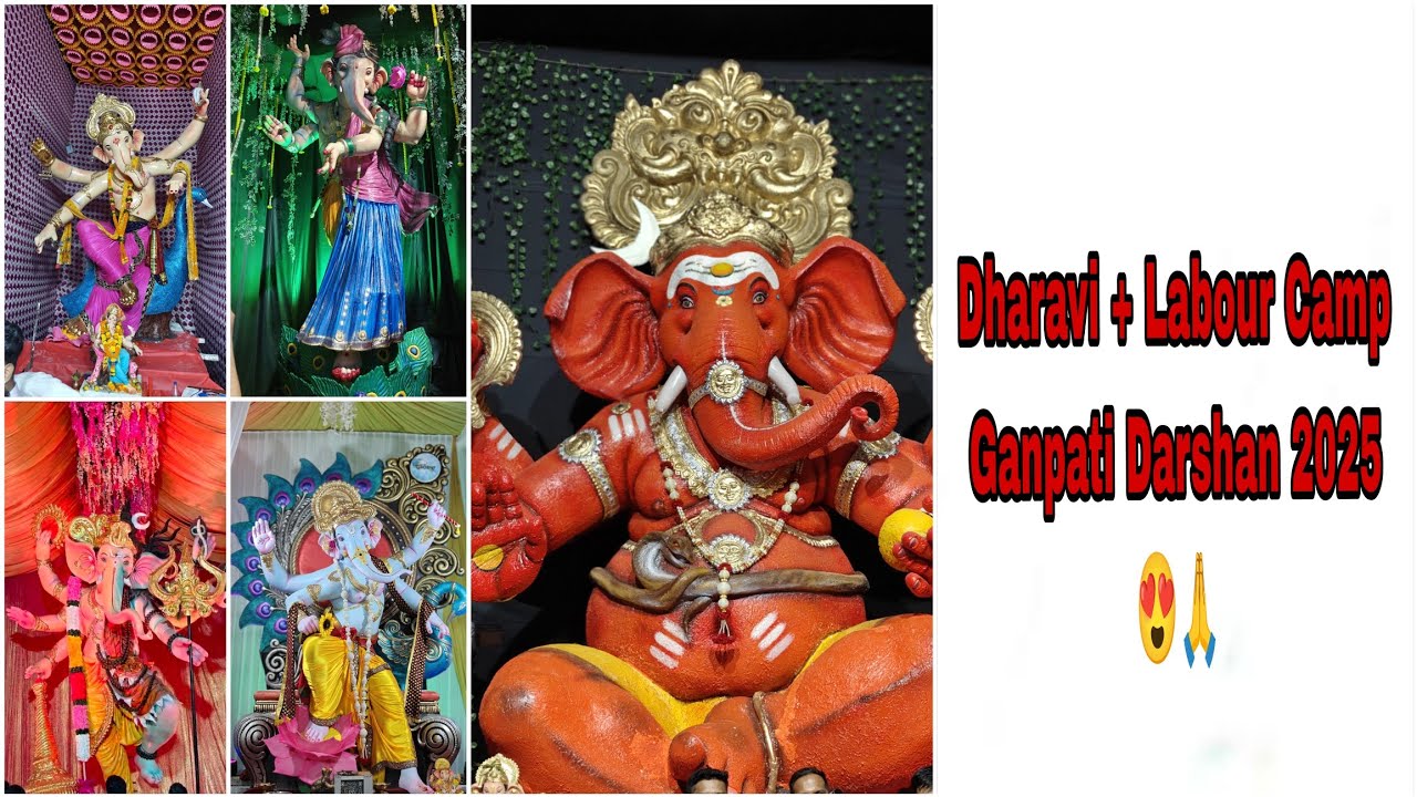 Dharavi & Labour Camp Ganpati 2025 Darshan | Mumbai Ganeshotsav Special ❤️