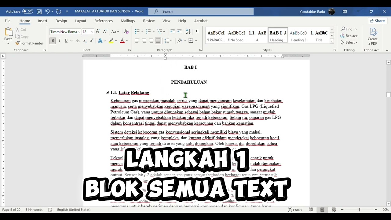 Menghilangkan Garis Merah Dibawah Tulisan