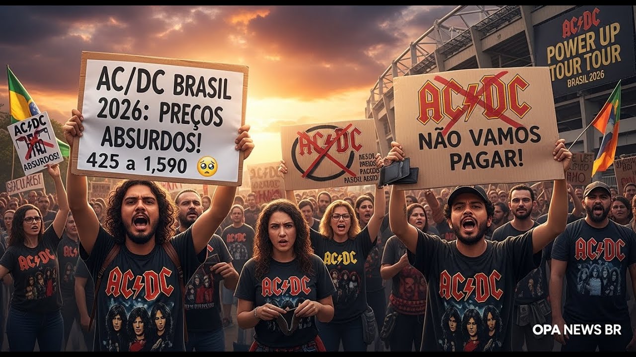 AC/DC Brasil 2026: Preços dos Ingressos (425 a 1.590) geram PROTESTO!