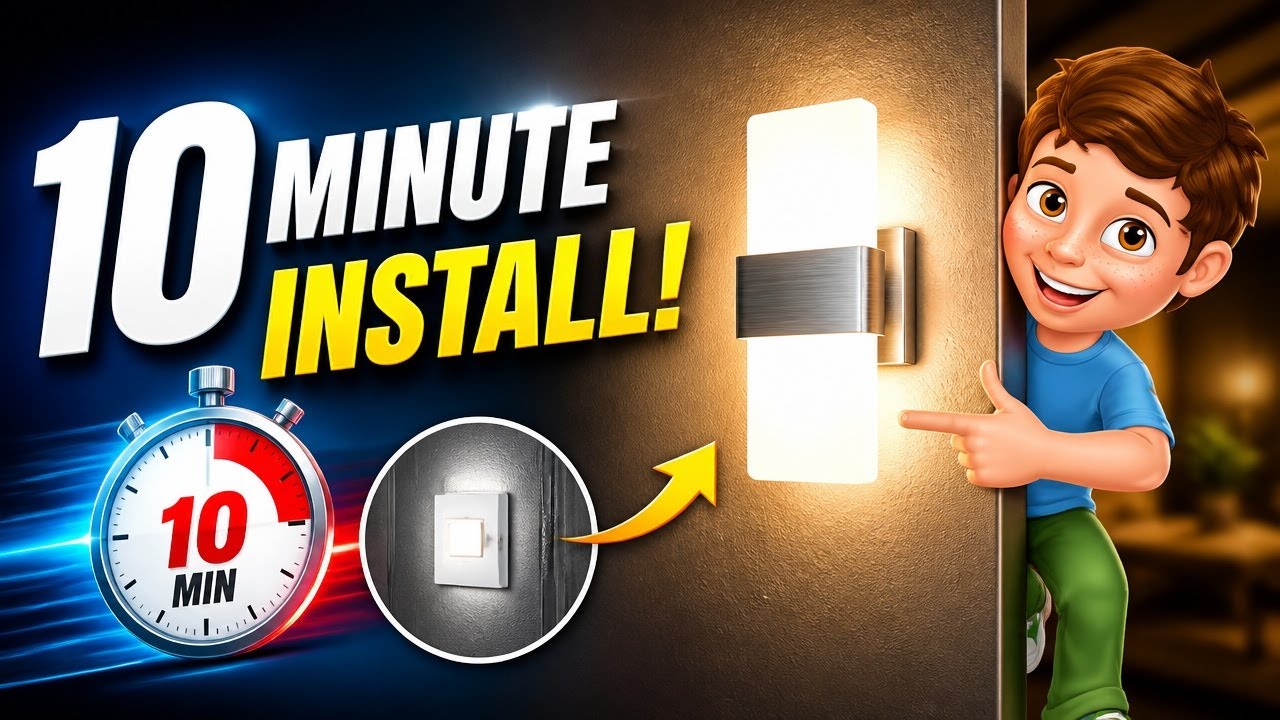 How to install LED wall scones lamps UNDER 10 minutes!