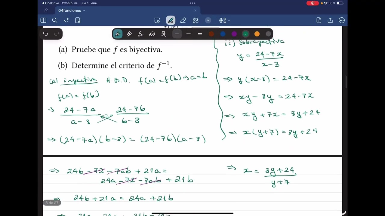 Funciones: inversas, preimágenes, imágenes, composición 