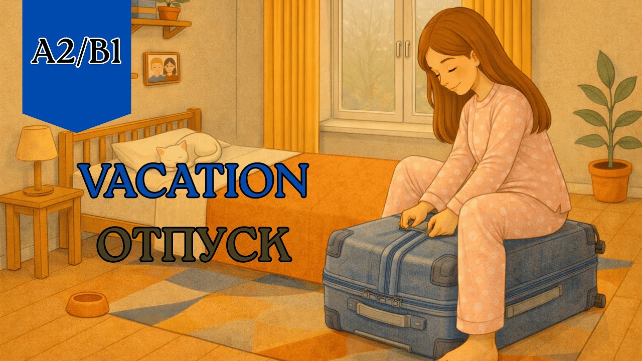 Easy Russian Story for Beginners (A2/B1)| Airport & Taxi PART 1 #russianlanguage #learnrussian