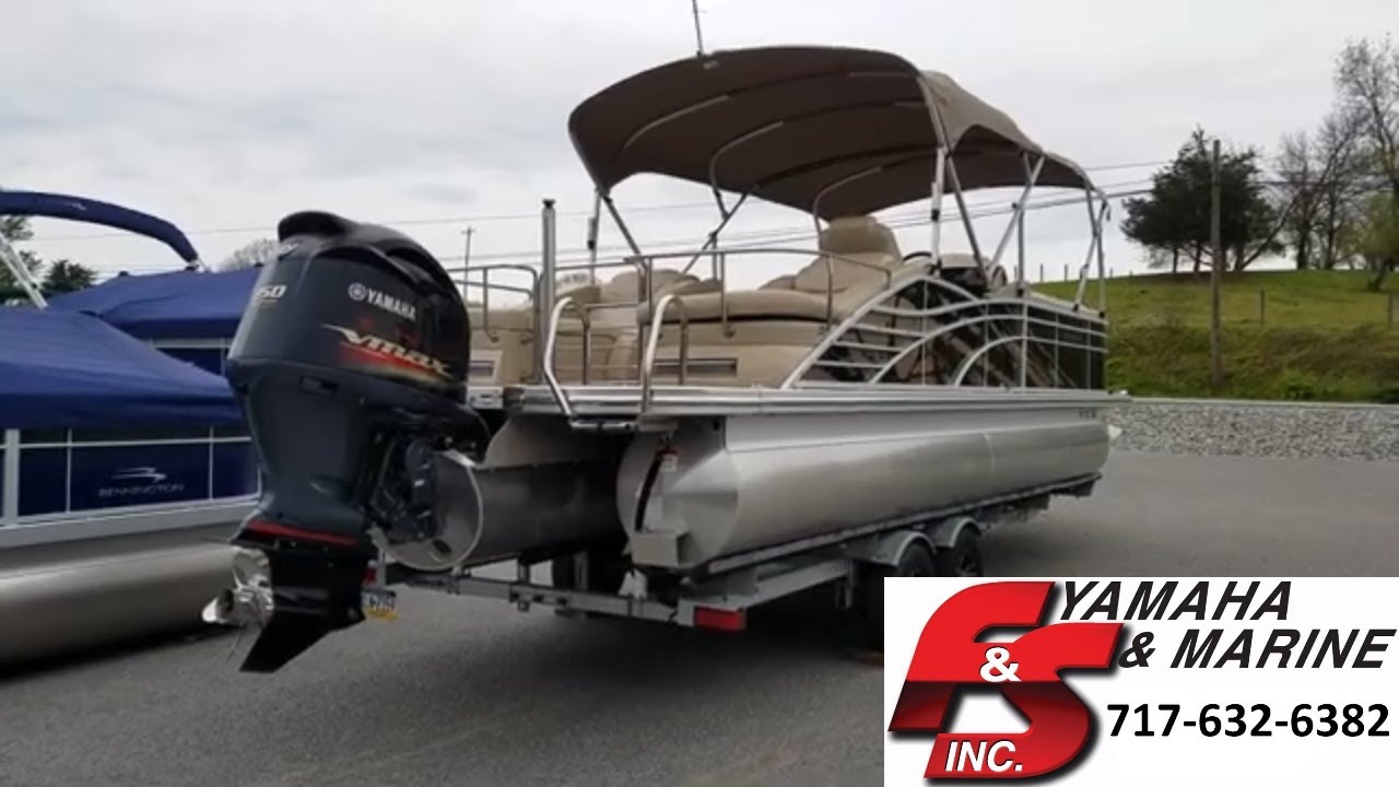 Used 2013 Bennington 2575 RCW Tritoon, Yamaha 250 @ F & S Yamaha and Marine