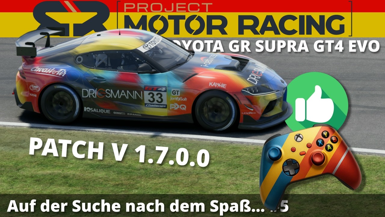 Project Motor Racing - Patch 1.7.0.0 mit Controller - GT4 - Lime Rock Park - Toyota GR Supra GT4 EVO