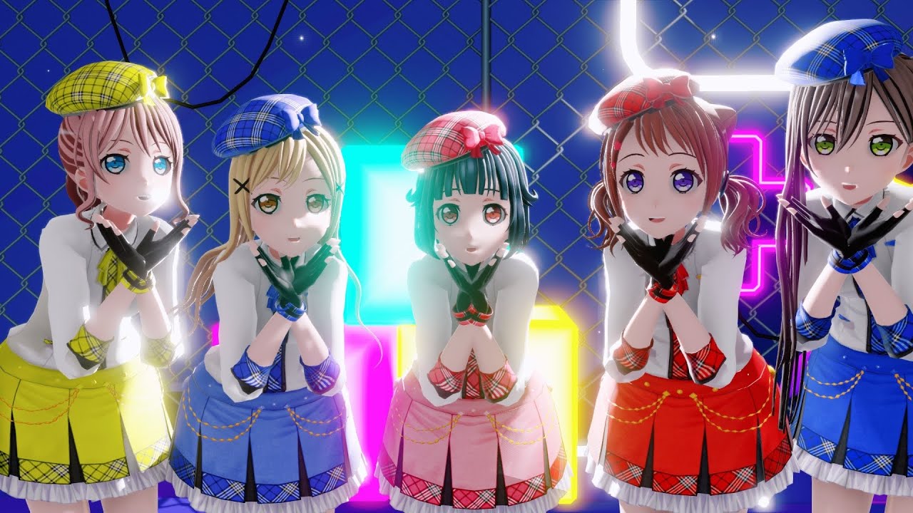【MMDバンドリ / BanG Dream】Poppin'Party【気まぐれメルシィ/Kimagure mercy】