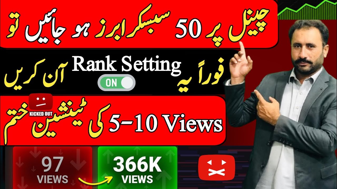 Channel Par 50+ Subscriber Hain? RANK Setting ON Karo Subscribers & Views barh Jain gy