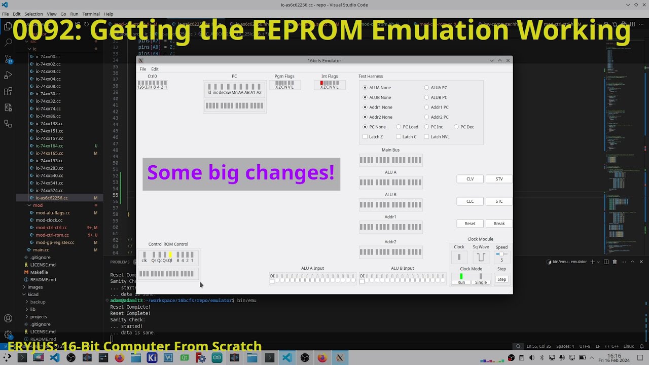 0092: Getting the EEPROM Emulation Working | 16-Bit Computer From Scratch