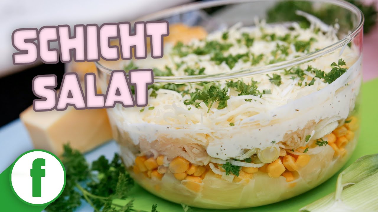 Saftiger Schichtsalat mit Ananas, Mais und K&auml;se | Salat zum Grillen