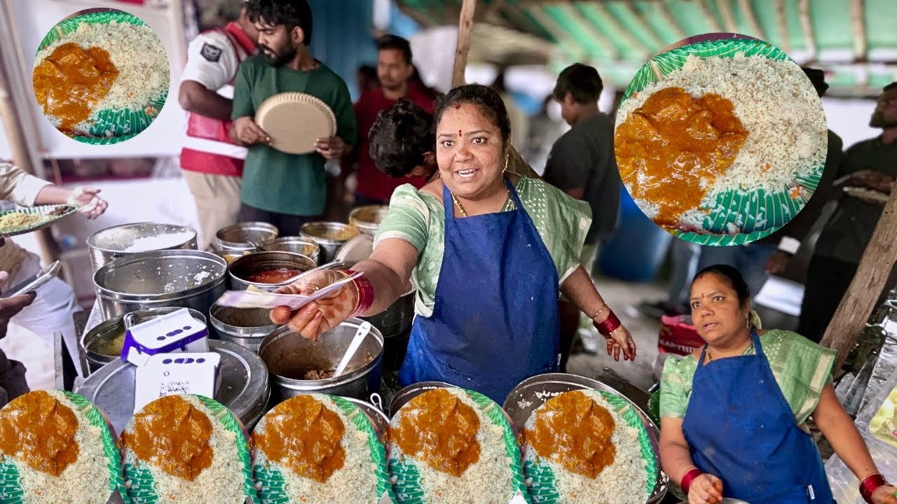 Insane Crowd for Kumari Aunty's Famous Non-Veg Meals | Hyderabad Street Food Latest video 2025