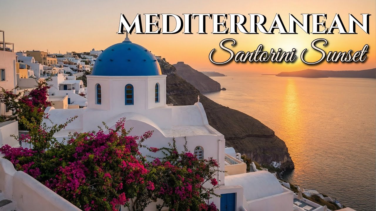 Chill Mediterranean Music 💙🌅 2+ Hours of Relaxing Honeymoon Sunset in Santorini