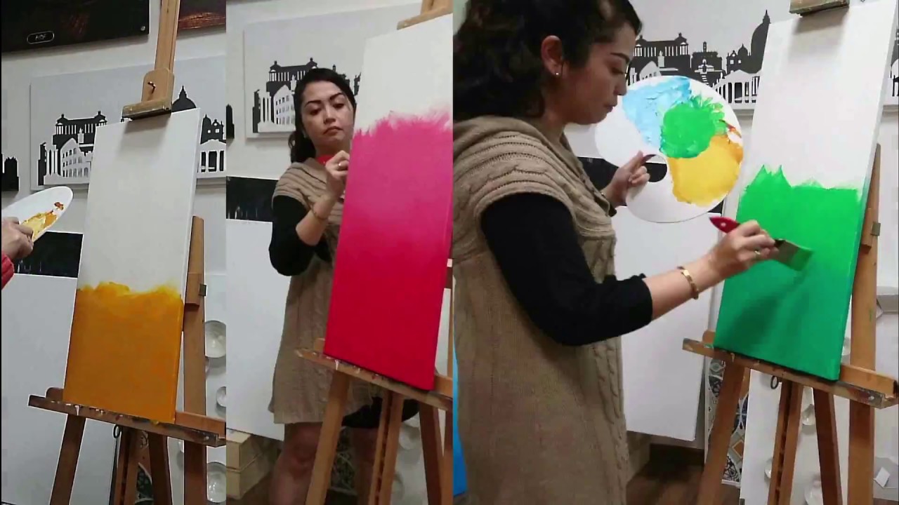 Creating Multi Canvas Artwork in Acrylic