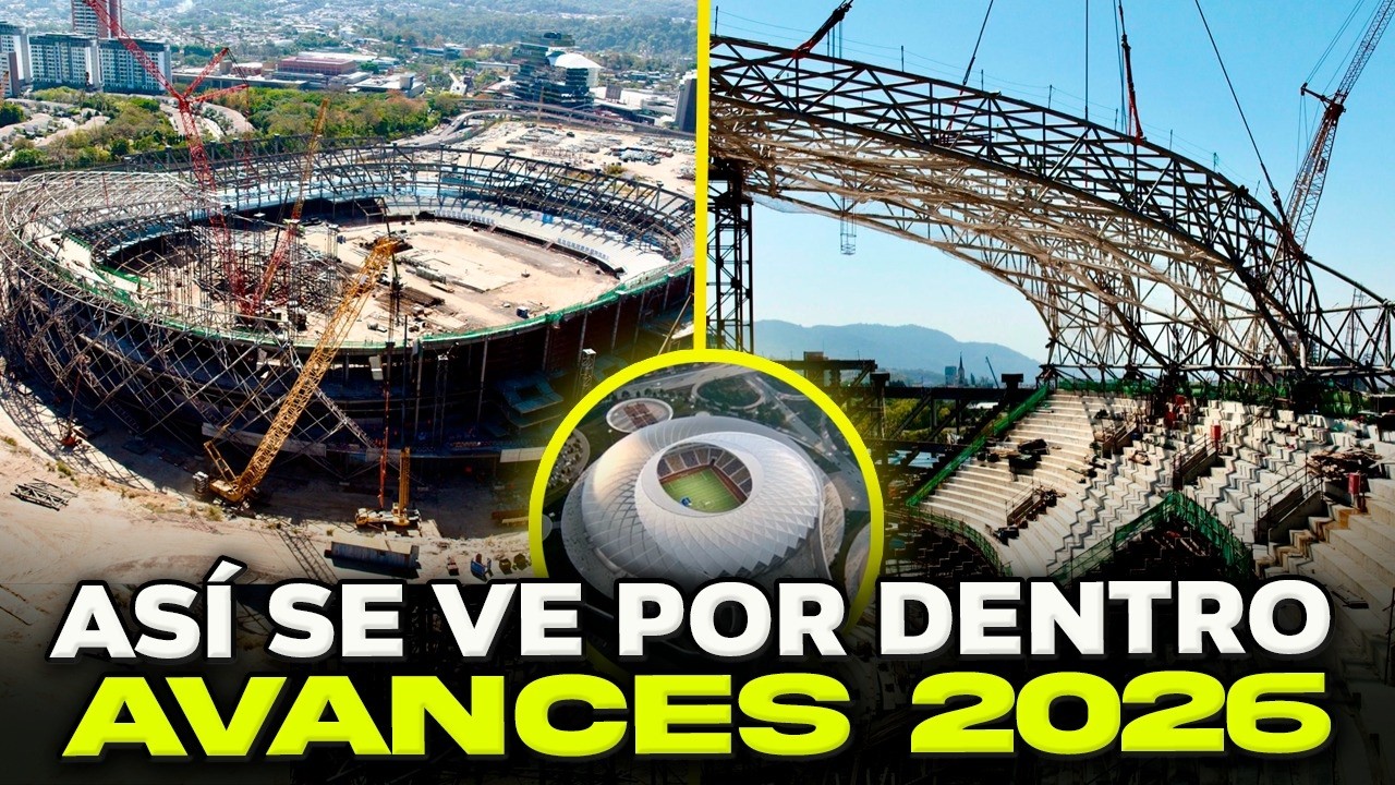 ¡IMPRESIONANTE! 🔥 Así luce HOY por DENTRO el NUEVO ESTADIO NACIONAL sv (Avance REAL 2026)