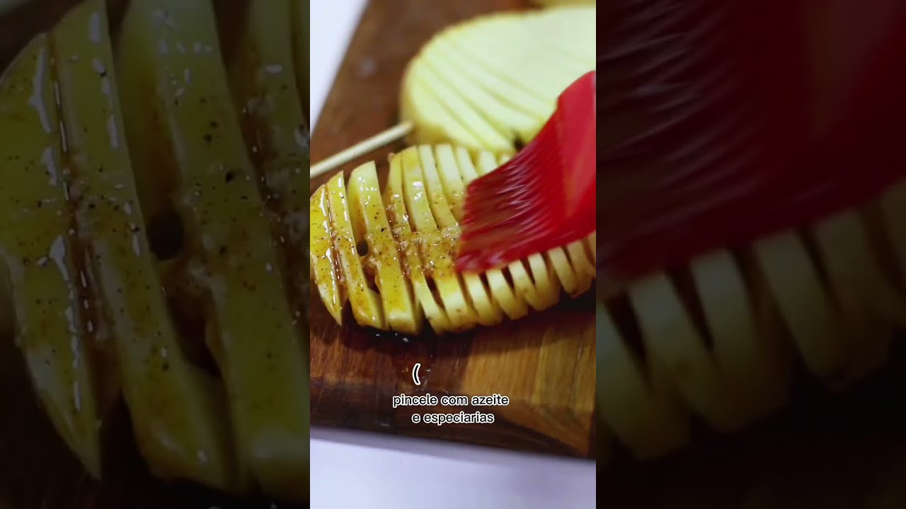 batata sanfona com molho ros&eacute; 🤤 #receitas #receitasemlactose #receitavegana #vegano #semleite