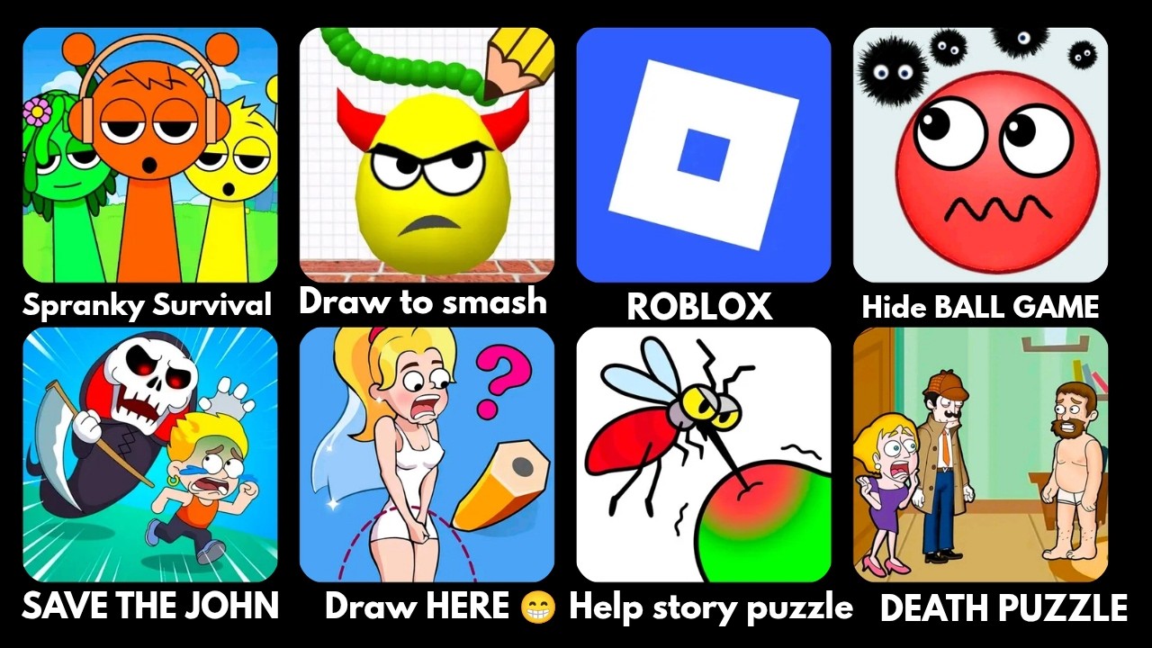 Spranky survival,Help out story puzzle, Death puzzle, Hide ball, save John, Wugy Life story,