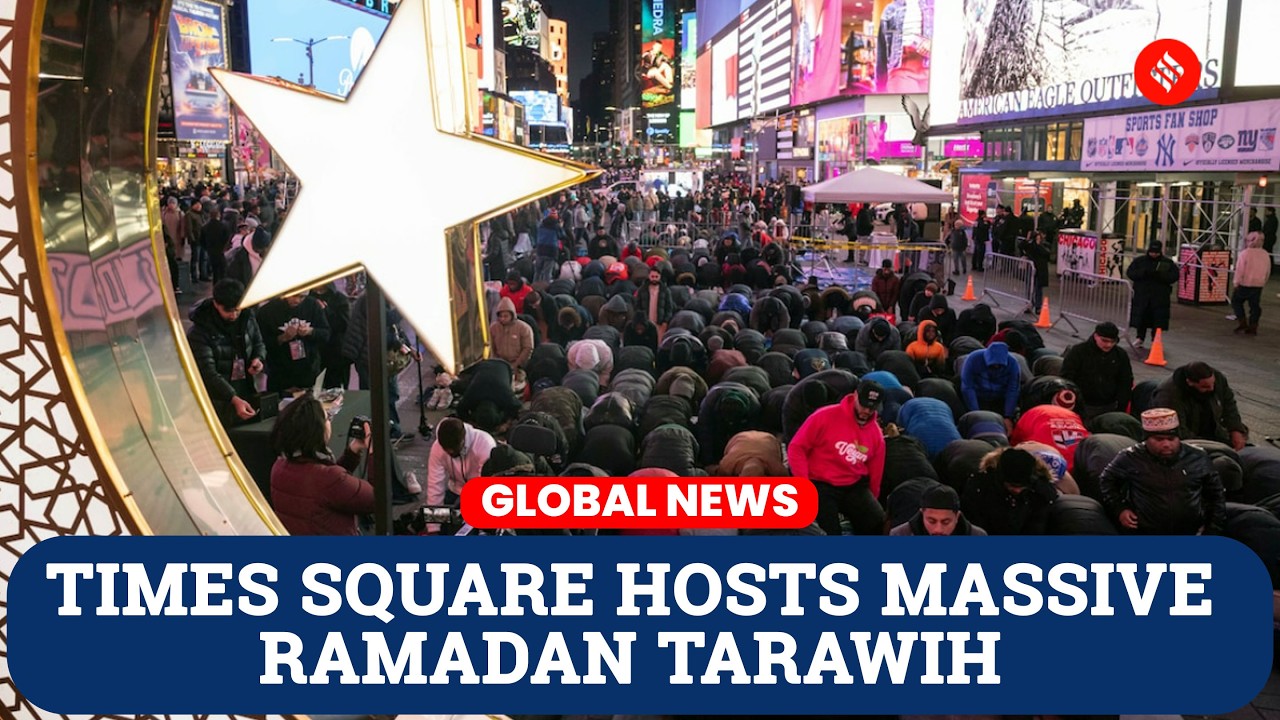 Massive Ramadan Tarawih Event in Times Square Draws Crowds with Free Iftar Meals