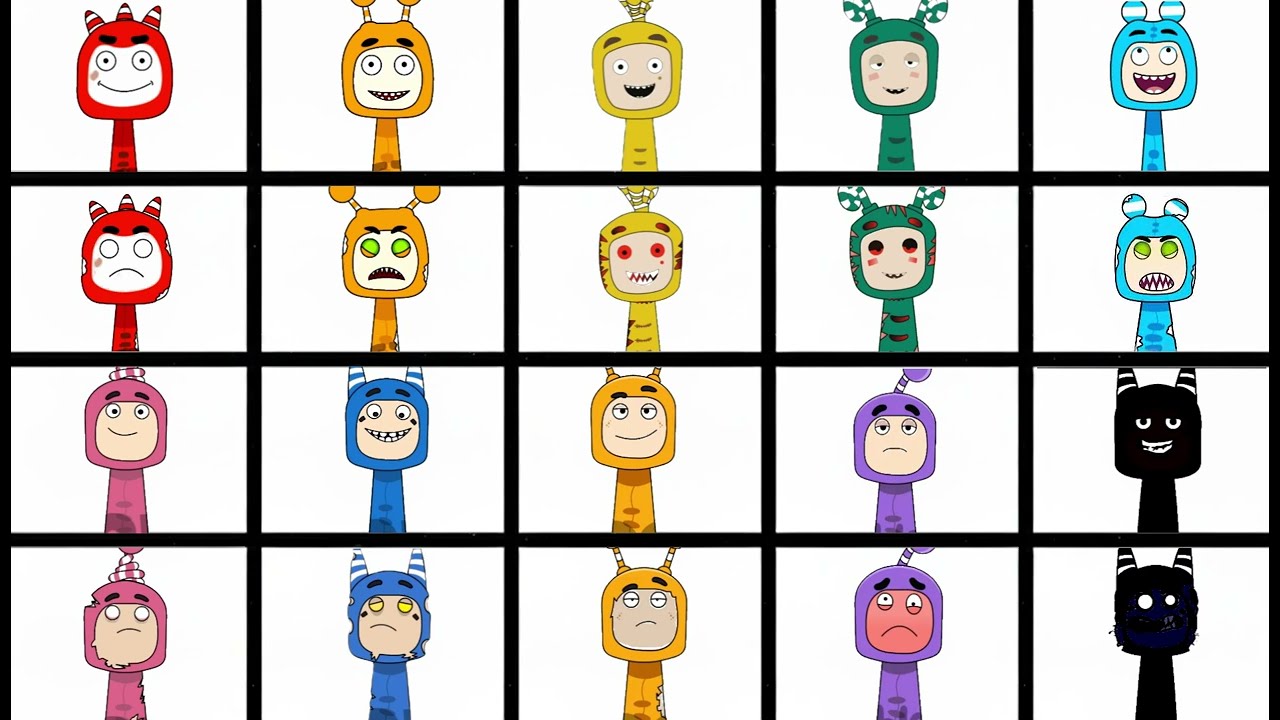 SPRUNKI OC: Все персонажи Oddbods, с 1-й по 2-ю фазу (из Oddbods)