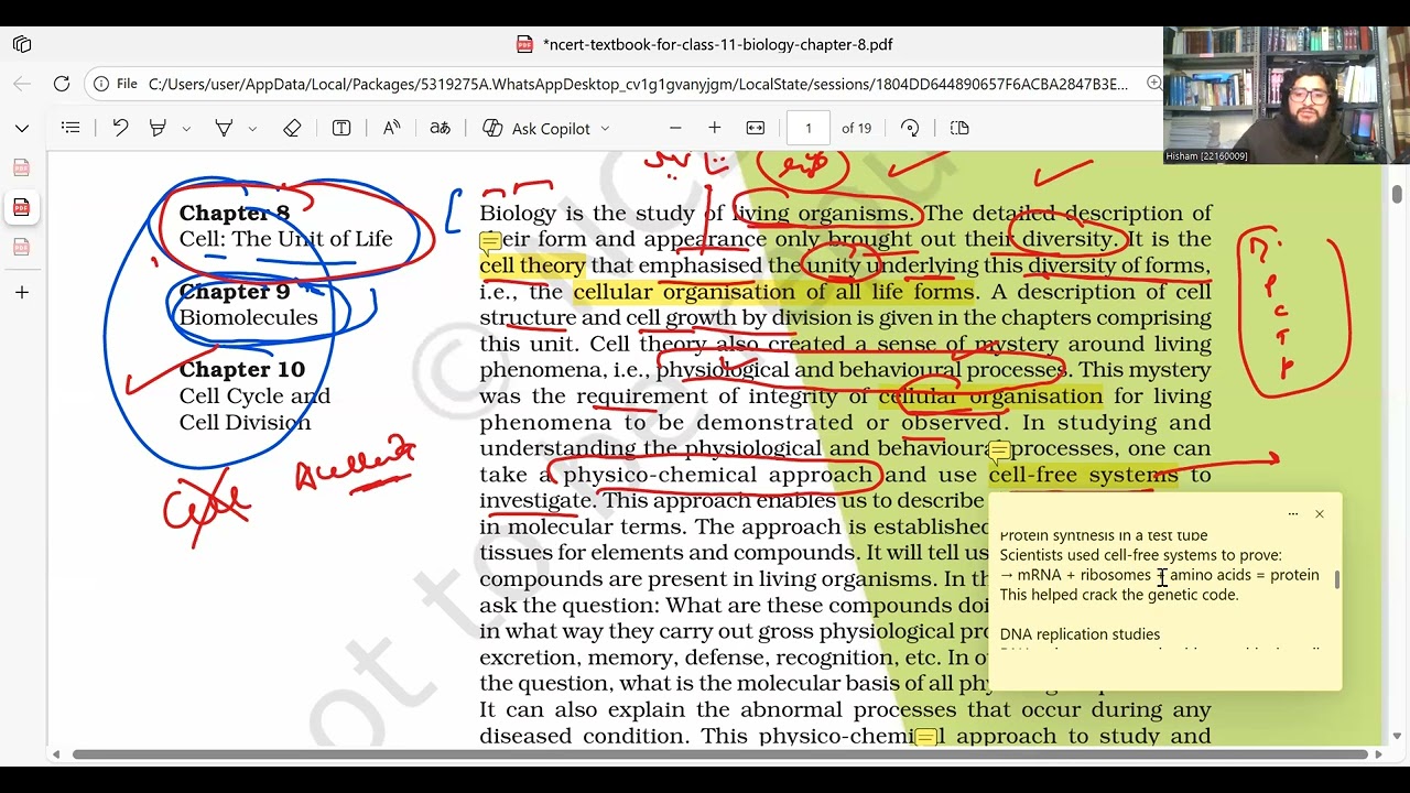Cell : The unit of life lec no. 01   ..NCERT Biology Line by Line for NEET Concept Mastery!