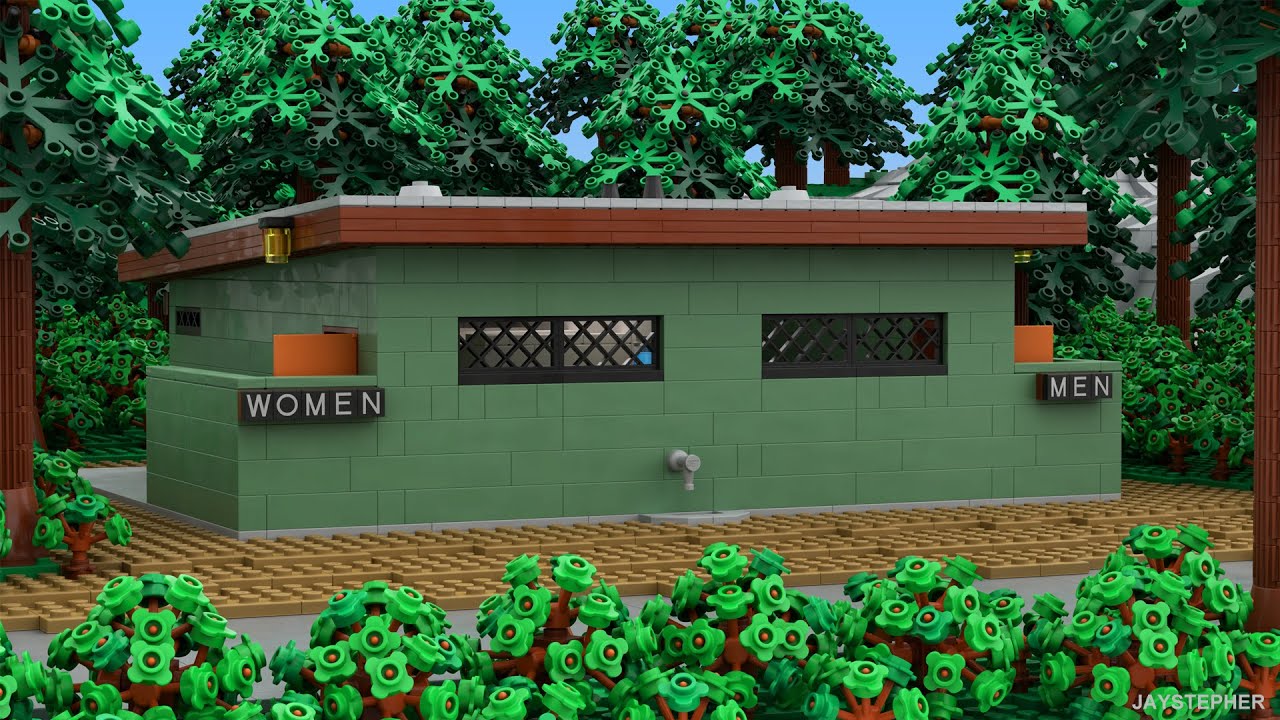 LEGO Park Restroom Custom Build MOC Tour