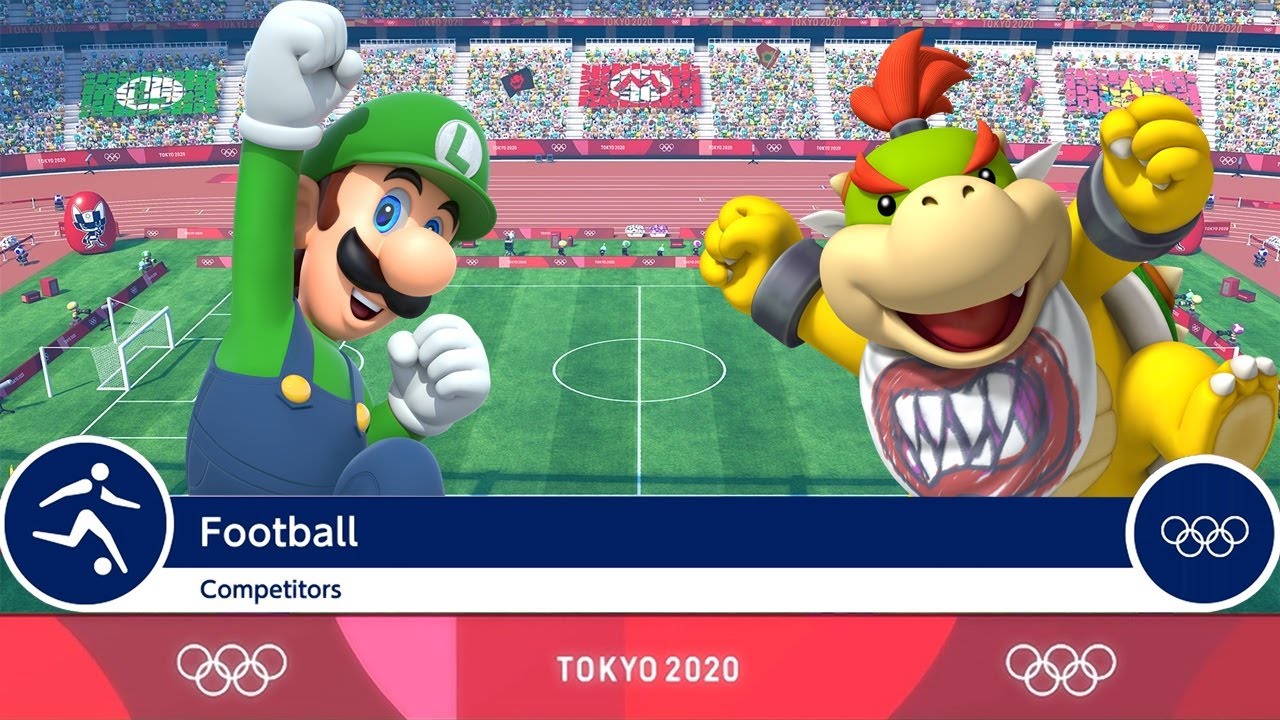 Mario & Sonic at the Tokyo 2020 Olympic Games - Luigi/Knuckles Vs. Bowser Jr./Metal Sonic