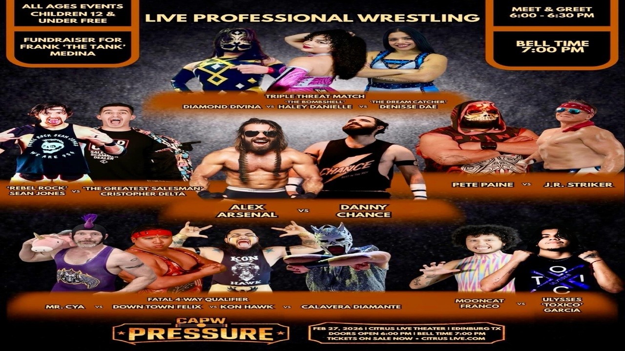CAPW Pressure Alex Arsenal vs Danny Chance (Feb. 27, 2026) ( I don’t own the rights of the music)