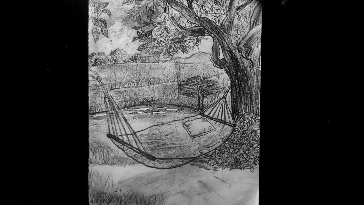 How to Draw Nature Scenary Art by pencil easy/Peaceful Nature Art/ Pencil Art#drawing 