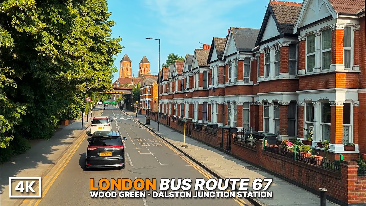 London Bus Ride Through Busy North & East London | Route 67 POV from Wood Green to Dalston | 4K HDR