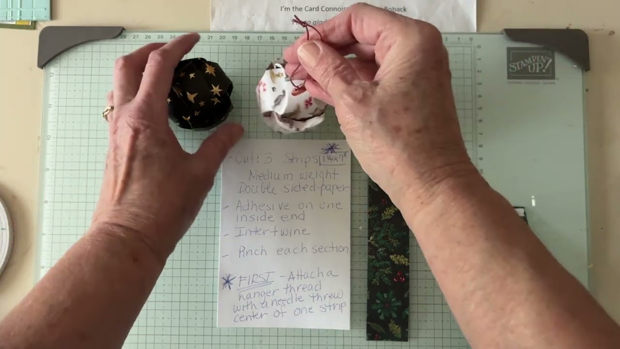 Create a Paper Bauble with 3 Strips of paper