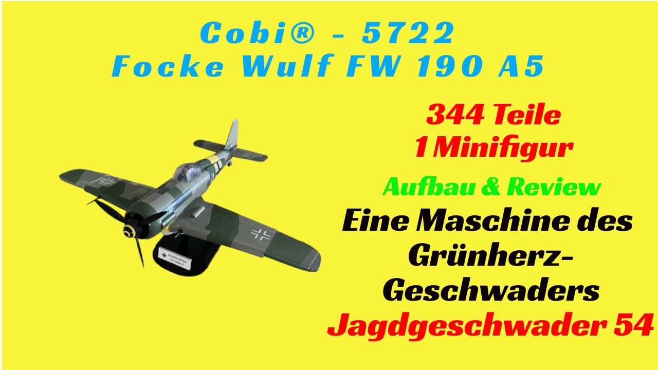 Cobi&reg; 5722 - Focke Wulf FW 190 A5 Jagdgeschwader 54 - Gr&uuml;nherz-Geschwader