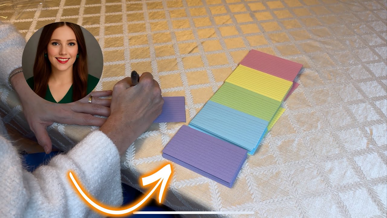 Colorful 3×5 Study Index Cards 📚 Ruled, Thick Paper, Easy to Carry