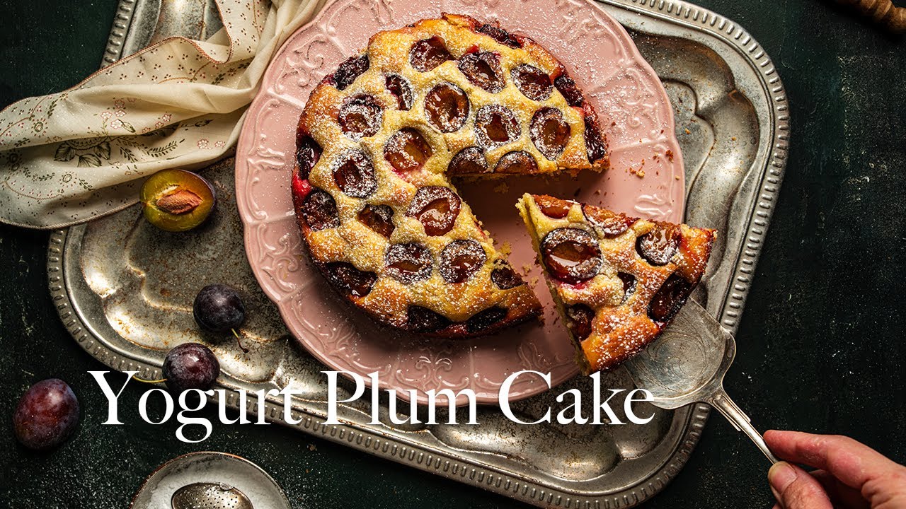 Soft & Juicy Yogurt Plum Cake 🍰 | Simple, Moist, and So Flavorful