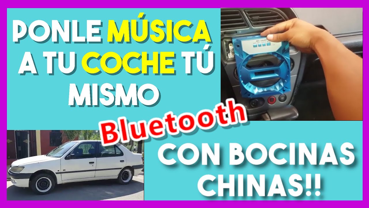 Como ponerle MÚSICA BLUETOOTH a COCHE con BOCINAS chinas FÁCIL (Peugeot 306) P.4