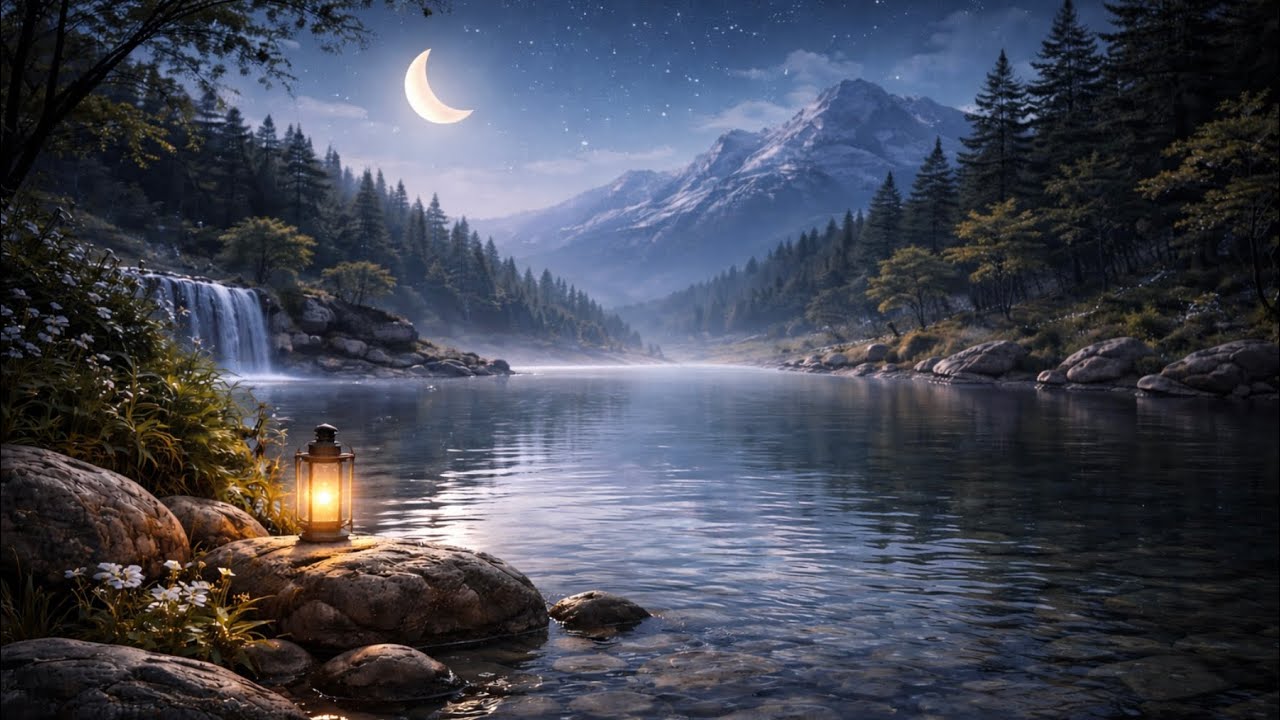 Moonlight Piano by the Lake 🌙 | Gentle Night Music for Deep Sleep & Relaxation