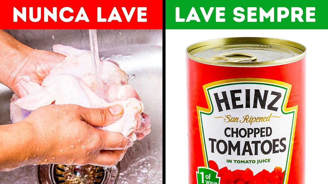 10 Alimentos Que Você Deve e Não Deve Lavar Antes de Cozinhar