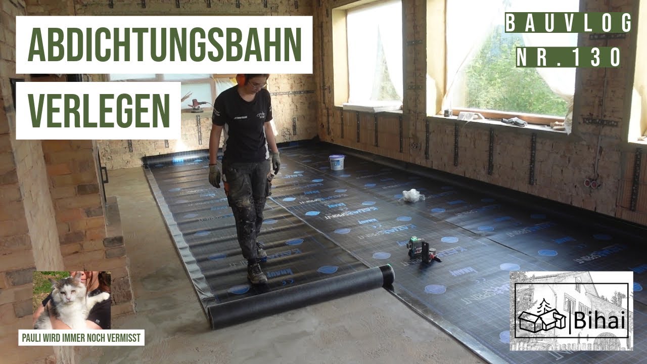 Bauvlog 130  |  Abdichtungsbahn verlegen, Hebetreppe