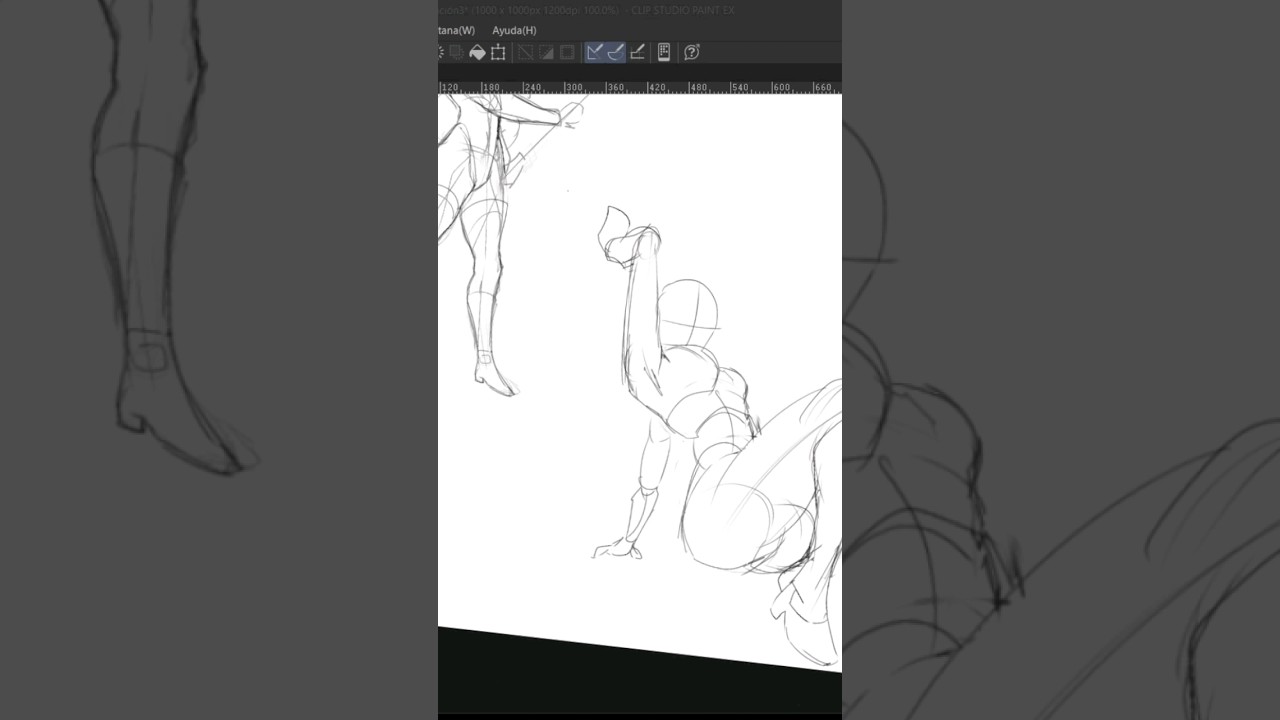 pr&aacute;ctica diaria de dibujo d&iacute;a 3 poses din&aacute;micas #art #dibujodiario