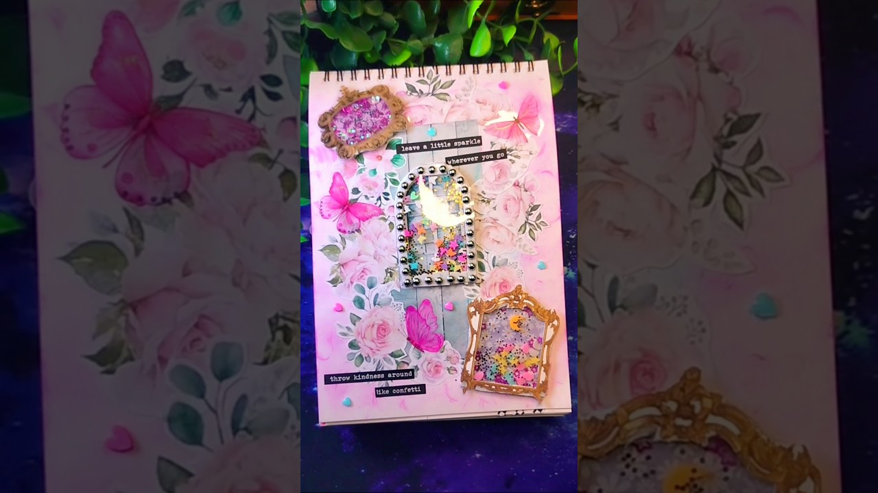 Day 25 : ASMR Aesthetic Shaker Collage 💜 #collagejournal #shorts #asmrjournaling #aestheticjournal