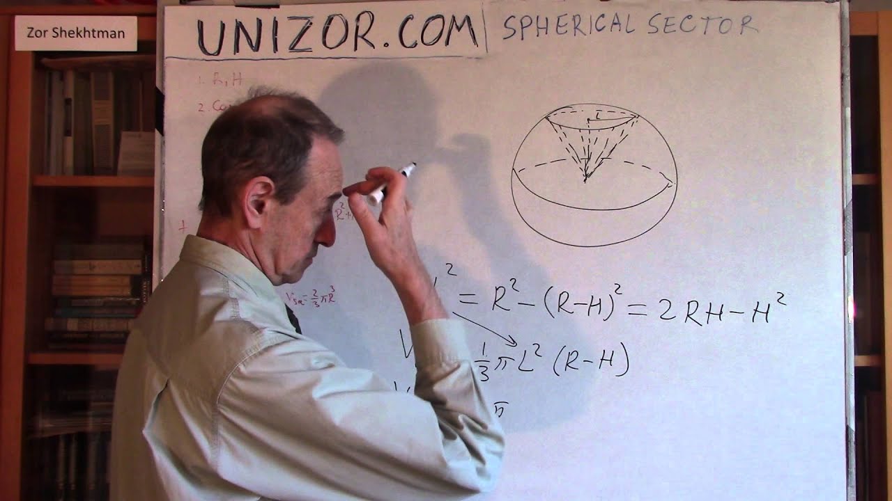 Unizor - Geometry3D - Spherical Sectors