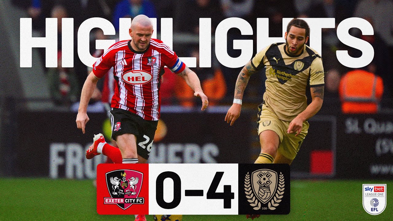 HIGHLIGHTS: Exeter City 0 Rotherham United 4 (31/1/26) EFL Sky Bet League One