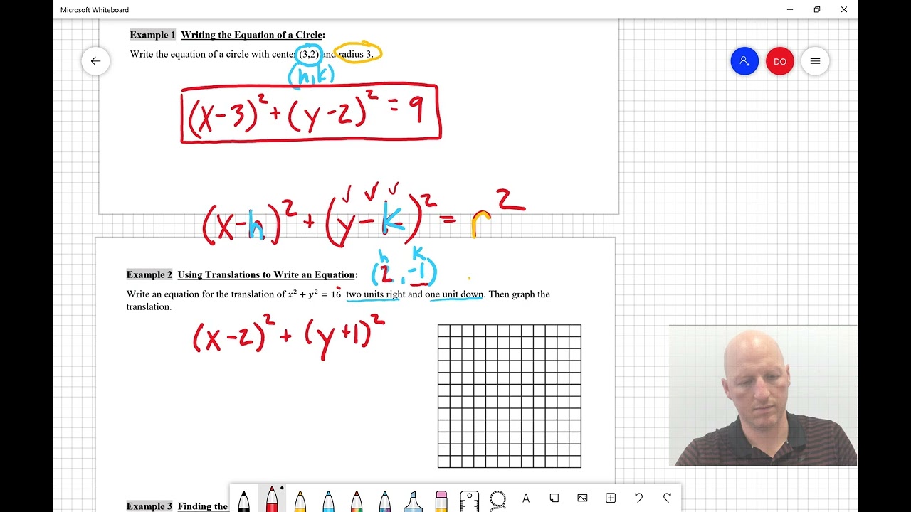 FS U10 - 10.3 Writing an Equation of a Circle given center, radius, or translation